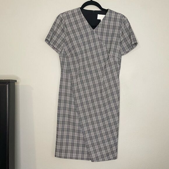 Hugo Boss Dirmala White Black Short Sleeve Sheath Dress - Picture 3 of 13